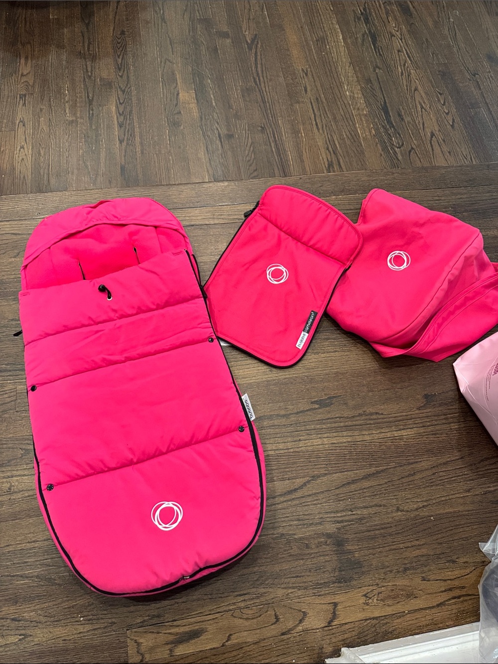 Bright Pink Kids Footmuff & Matching Accessories - Bugaboo Style